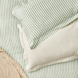 Hebden Melange Stripe Pillowcase Pair Forest