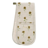 Linen Sunflower Double Oven Glove