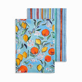 Citrus Grove Tea Towel Pair Blue