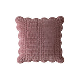 Brady Old Rose Scalloped Cushion