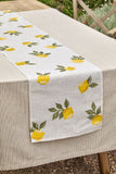 Embroidered Lemon Table Runner