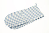 Gingham Double Oven Glove Blue
