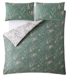 Pussy Willow Fern Green King Duvet Cover Set