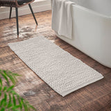 Aspen Bobble White Long Bath Runner