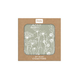Denby Wild Flowers Sage Green Coasters Set of 6