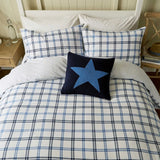 Hunter's Check King Cover Set Cobalt Blue/Navy