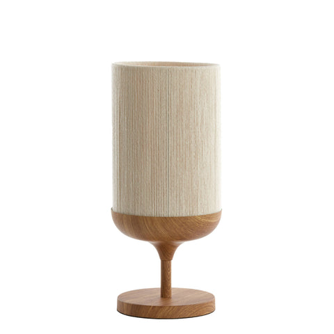 DANIA wood print natural+rope cream Table Lamp