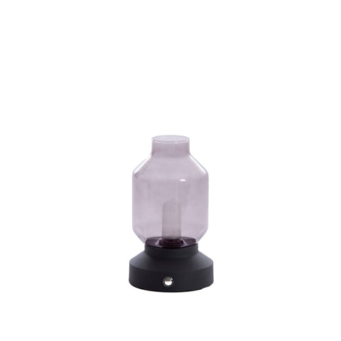 Table lamp LED MEREY glass smoked + matt black