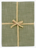 Chambray Table Cloth Olive Lrg