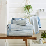 Willow Weave Stripe Bath Sheet Blue