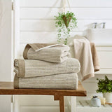 Willow Weave Stripe Bath Sheet Natural