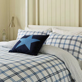 Hunter's Check King Cover Set Cobalt Blue/Navy
