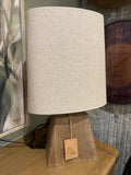 L&L Oval Wooden Base Lamp