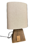 L&L Oval Wooden Base Lamp