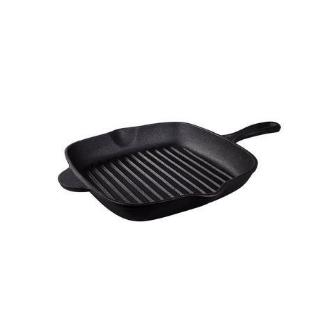 Pre-Seasoned Cast Iron Square Griddle Pan 27cm