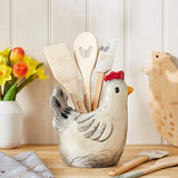 Hen House Lane Ceramic Chicken Utensil Pot