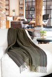 Essence Plaid Khaki Throw