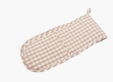 Gingham Double Oven Glove Plaster Pink