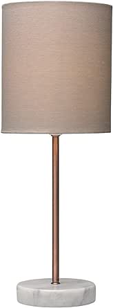 Bianco Brushed Copper Table Lamp With Ivory Shade