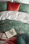 Pussy Willow Fern Green King Duvet Cover Set