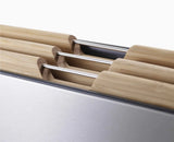 Folio™ Steel Bamboo Chopping Board Set S/Steel Case