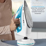 2-in-1 Cord or Cordless Steam Press Iron 2800W Blue