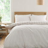 Ashford Stripe Natural Double Duvet Cover Set