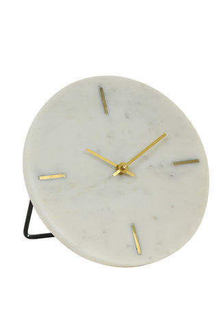 Cream Marble Mantle Clock