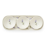 Lavandula 3 Bowl & Tray Set