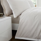 Seersucker Woven Stripe Natural Single Duvet Set