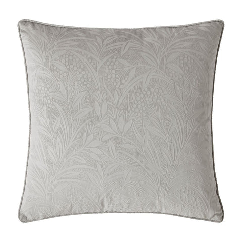 Barley Embossed Steel Grey Filled Cushion