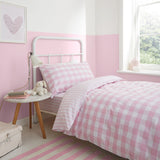 Check and Stripe Pink Single  Fitted Sheet