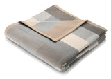 Cotton Rich Textured Blocks Natural Throw