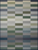 Cotton Rich Ombre Blocks Green Throw