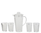 Plastic Jug & Tumbler Set - Clear