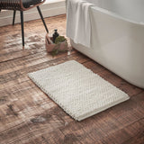Aspen Bobble White Bath Mat