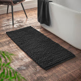 Aspen Bobble Black Long Bath Runner