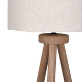 Almond Tripod Floor Lamp with Cotton Shade