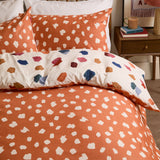 Astrid Reversible Double Duvet Set Multi/Orange