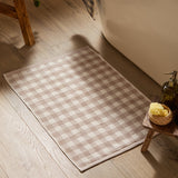 Barton Check Bath Mat Natural