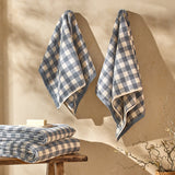 Barton Check Bath Towel Towel Denim Blue