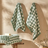 Barton Check XL Bath Sheet Towel Forest