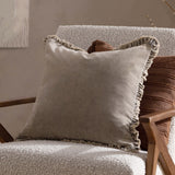 Bertie Velvet Cushion Taupe