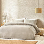 Boucle Double Duvet Set Greige