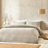 Boucle Double Duvet Set Greige