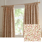 Cervino Pencil Pleat Curtains Rednut 229x229cm