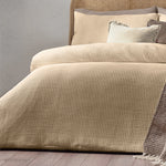 Chunky Waffle Single Duvet Set Linen