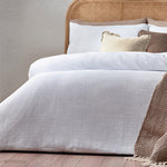 Chunky Waffle Super King Duvet Set White