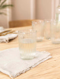 Northmoor Ribbed Tall Tumblers Set of 4 Glass