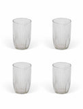 Northmoor Ribbed Tall Tumblers Set of 4 Glass